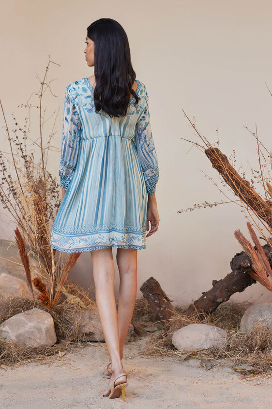 Neela Tunic Dress - Blue, Blue, image 3